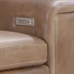 Lioni Leather Right Arm Power Motion Loveseat
