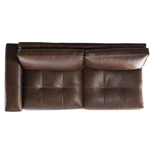 Nest Leather Left Arm Loveseat