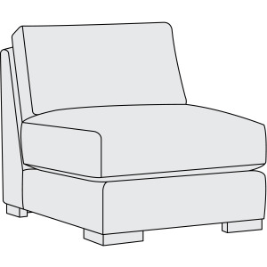 Drew Fabric Armless Chair