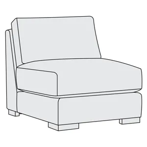 Drew Fabric Armless Chair
