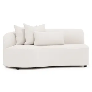 Plush Elle Fabric Left Arm Loveseat