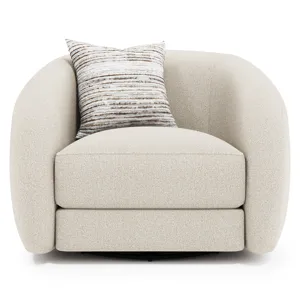 Plush Austen Fabric Swivel Chair