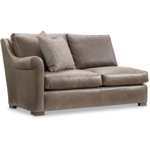 Keirnan Leather Left Arm Loveseat