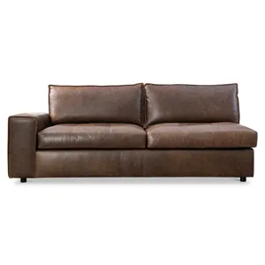 Nest Leather Left Arm Loveseat
