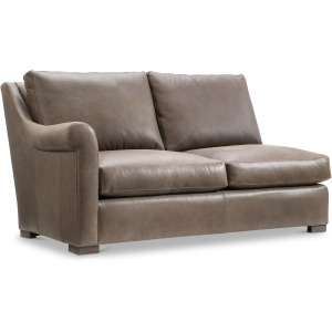 Keirnan Leather Left Arm Loveseat