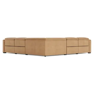Billings Leather Power Motion Sectional