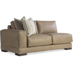 Lars Leather Left Arm Loveseat