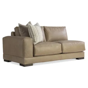 Lars Leather Left Arm Loveseat