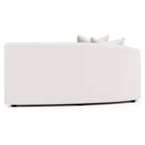 Plush Elle Fabric Left Arm Loveseat