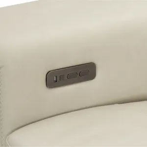 Lioni Leather Left Arm Power Motion Loveseat