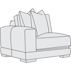 Lars Leather Left Arm Chair