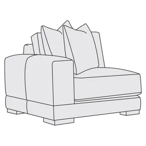 Lars Leather Left Arm Chair