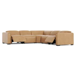 Billings Leather Power Motion Sectional