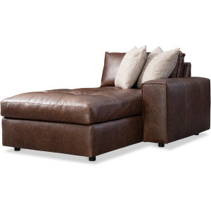 Nest Leather Right Arm Chaise