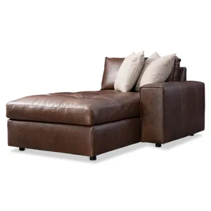 Nest Leather Right Arm Chaise