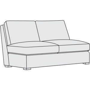 Ventura Fabric Armless Loveseat