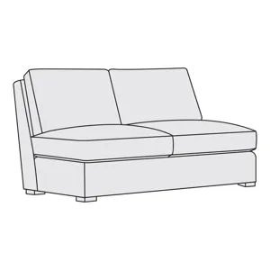 Ventura Fabric Armless Loveseat
