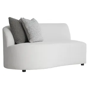 Plush Elle Fabric Left Arm Loveseat