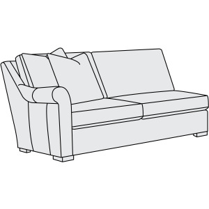 Keirnan Leather Right Arm Loveseat