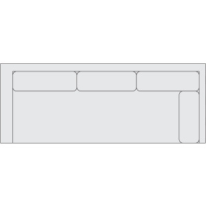 Signature Seating Fabric Right Arm Return Sofa