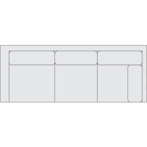 Signature Seating Fabric Right Arm Return Sofa