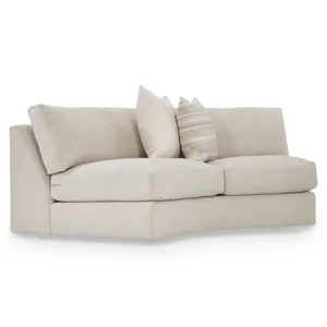 Plush Soleil Fabric Armless Loveseat