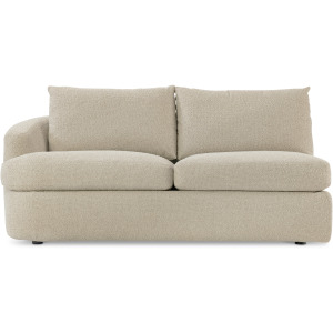 Plush Jules Fabric Left Arm Loveseat