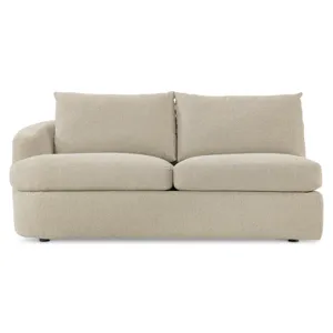 Plush Jules Fabric Left Arm Loveseat