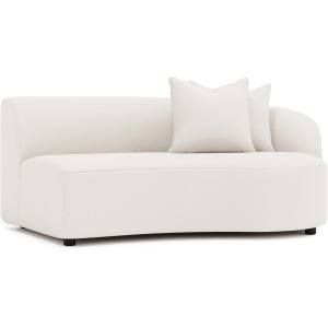 Plush Elle Fabric Right Arm Loveseat