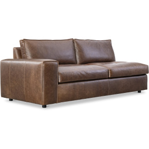 Nest Leather Left Arm Loveseat