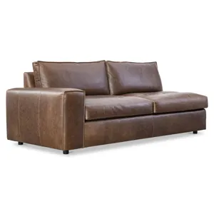 Nest Leather Left Arm Loveseat