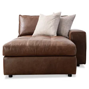 Nest Leather Right Arm Chaise