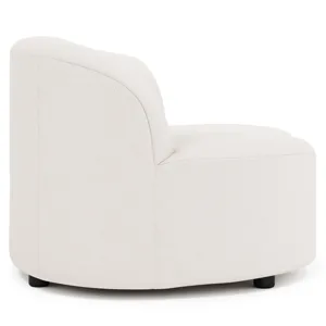 Plush Elle Fabric Left Arm Loveseat