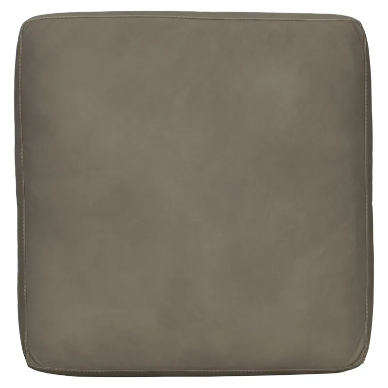 Plush Leather Preston Leather Ottoman
