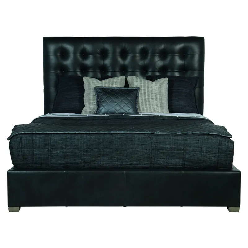 Upholstered Bed Program Avery Leather Panel Bed