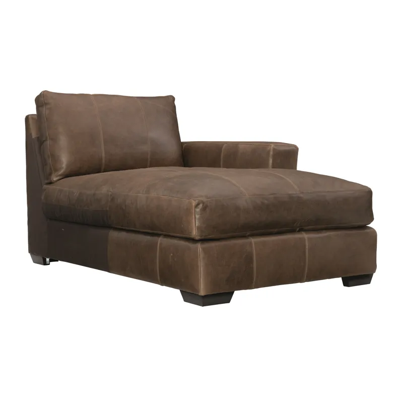 Dawkins Leather Right Arm Chaise