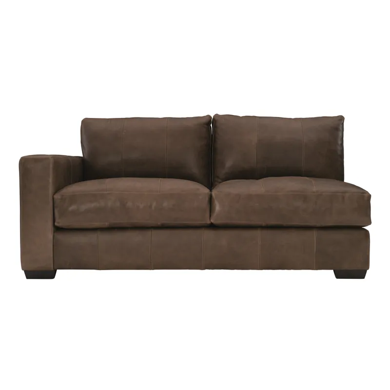 Dawkins Leather Left Arm Loveseat