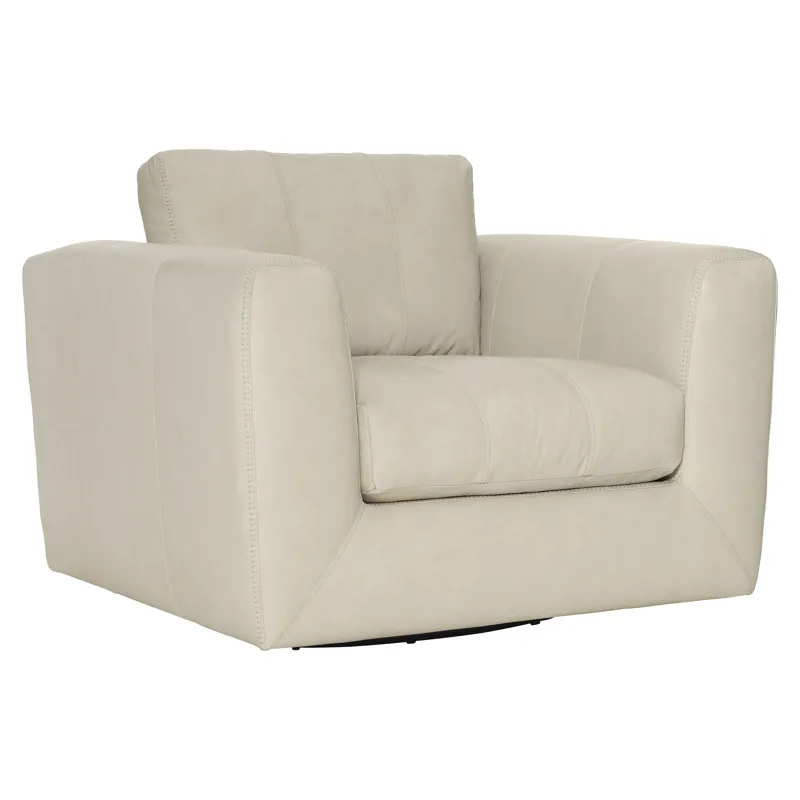 Plush Leather Remi Leather Swivel Chair