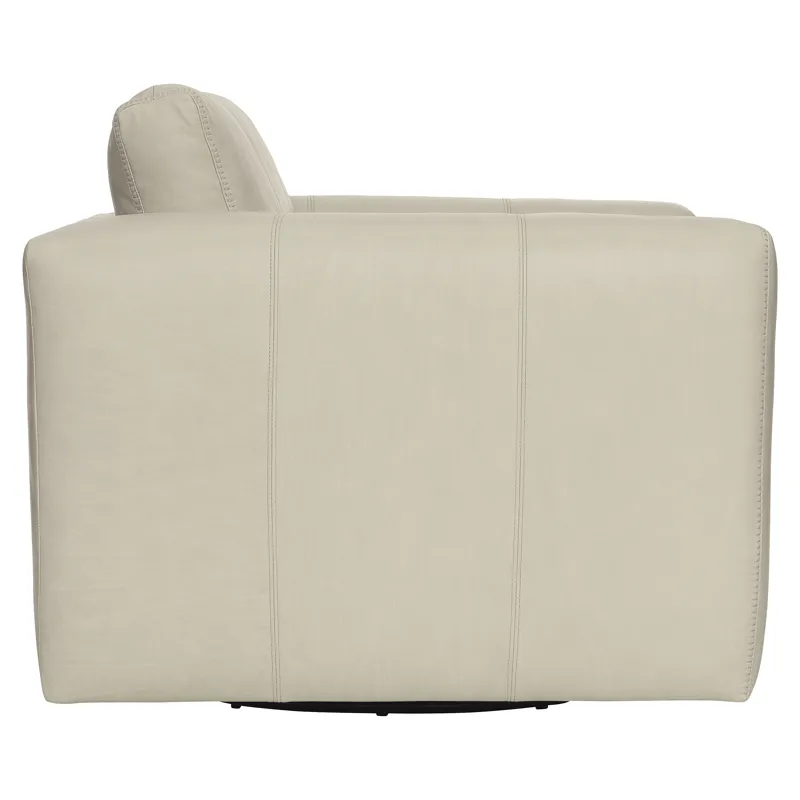 Plush Leather Remi Leather Swivel Chair