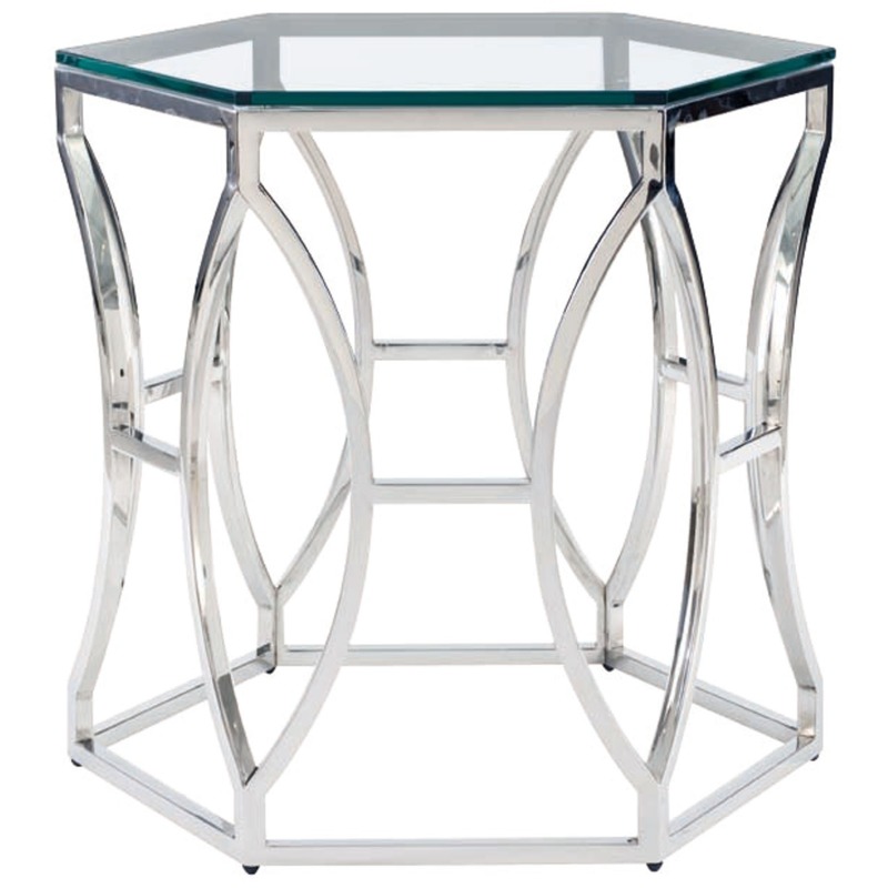 Argent Metal Side Table