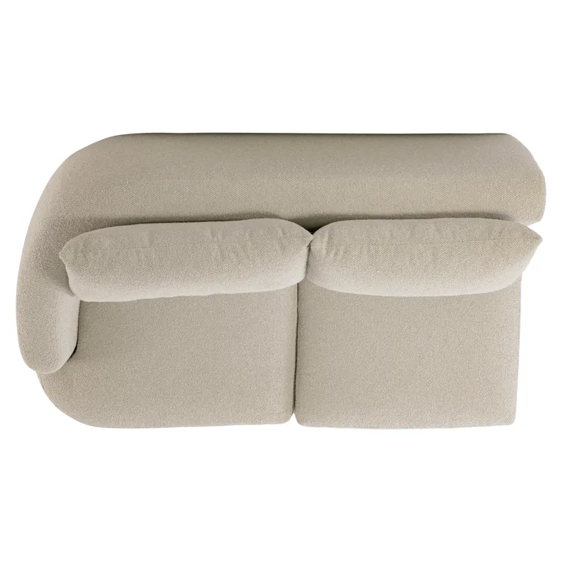 Plush Jules Fabric Left Arm Loveseat
