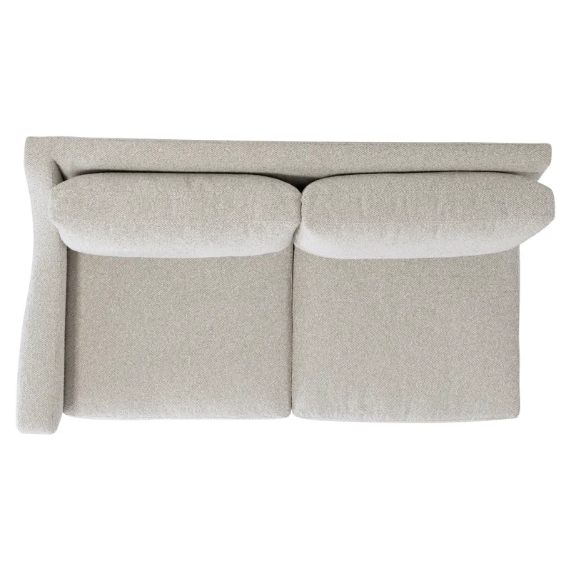 Plush Ventura Fabric Left Arm Loveseat
