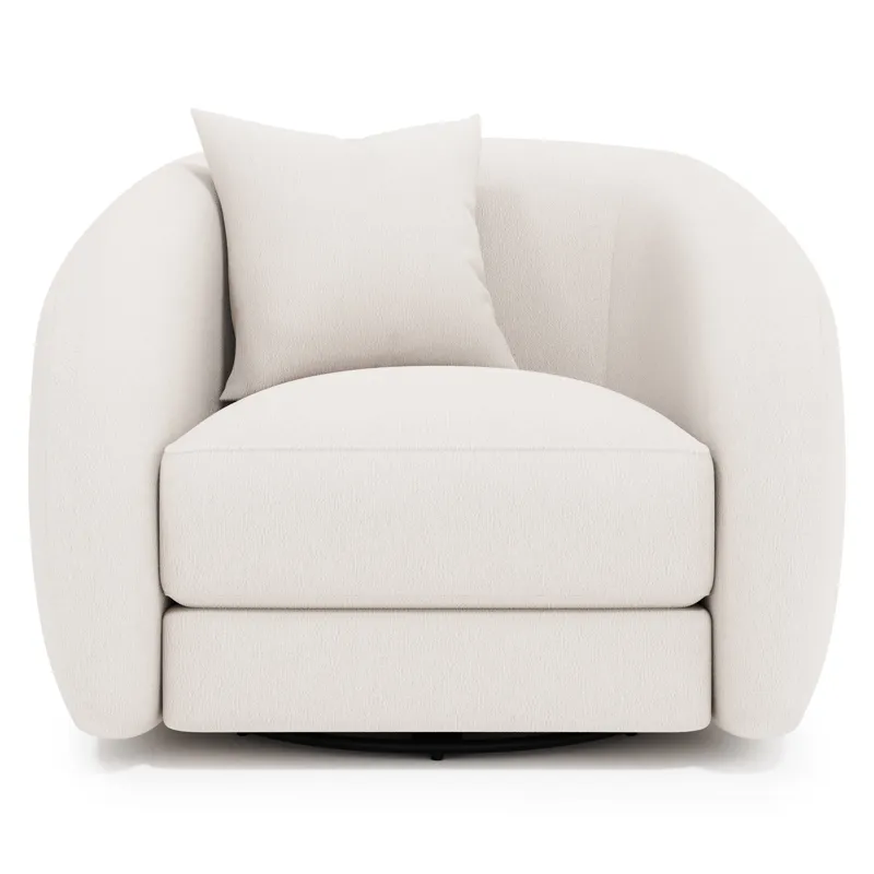 Plush Austen Fabric Swivel Chair