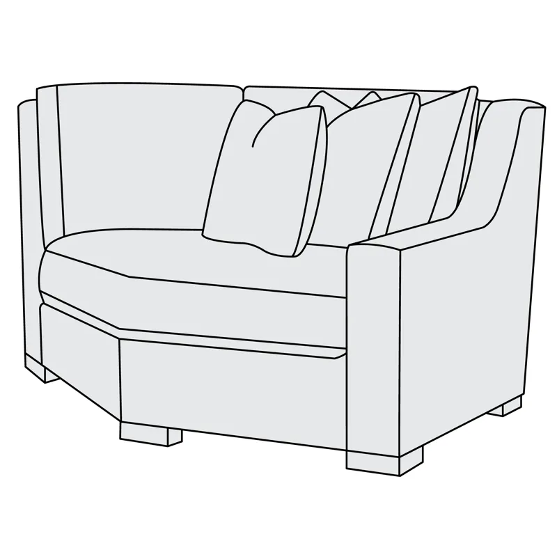 Germain Fabric Right Arm Cuddler
