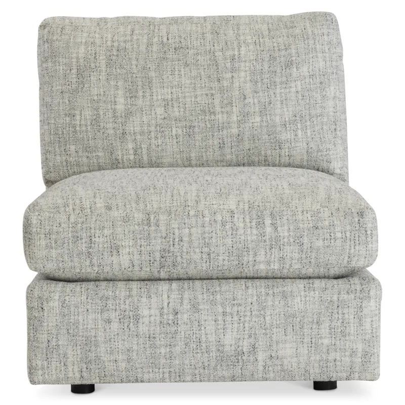 Plush Serena Fabric Armless Chair