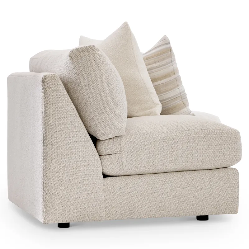 Plush Soleil Fabric Armless Loveseat