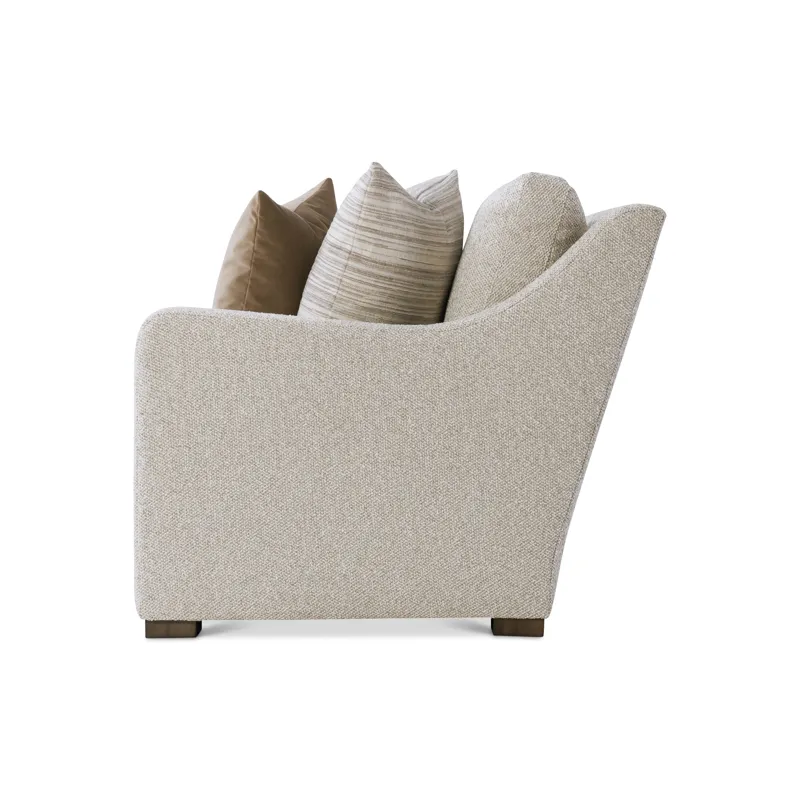 Plush Ventura Fabric Right Arm Loveseat