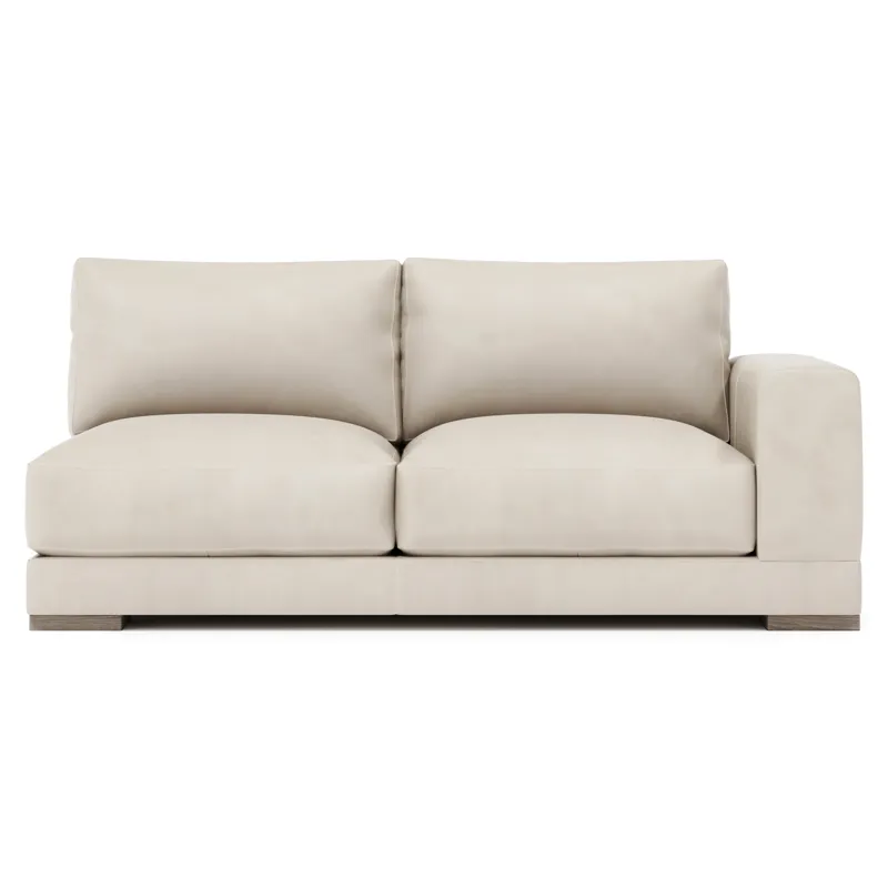 Lars Leather Right Arm Loveseat