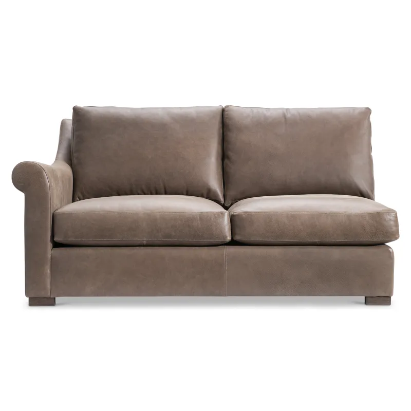 Keirnan Leather Left Arm Loveseat