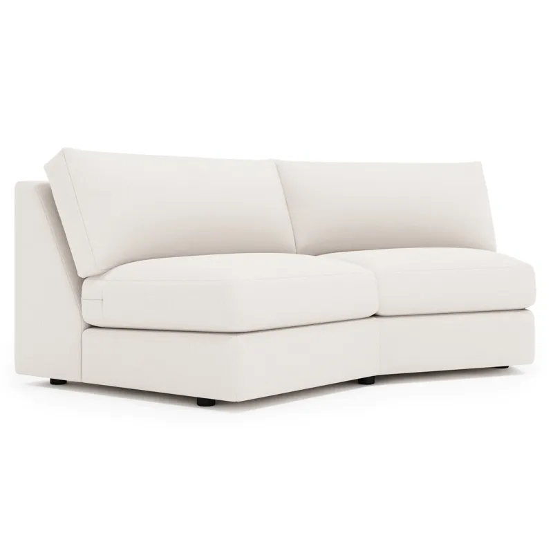 Soleil Fabric Armless Loveseat